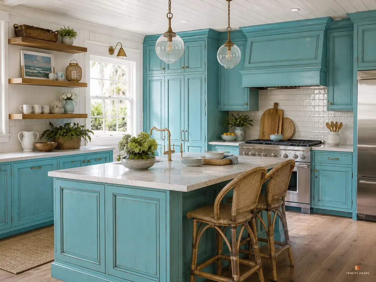 Coastal Teal with Glazed Raised Panel
